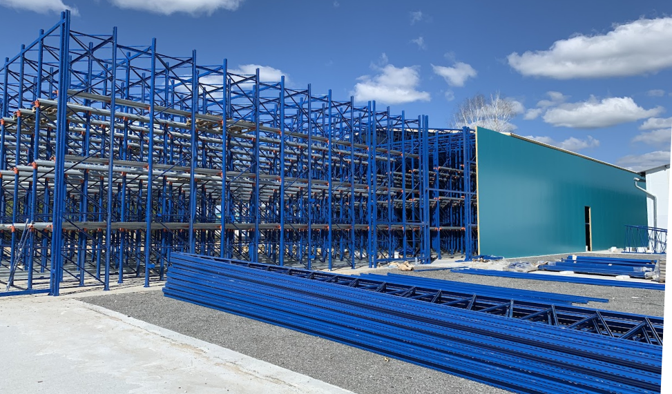 Обшивка каркаса самонесущего глубинного склада