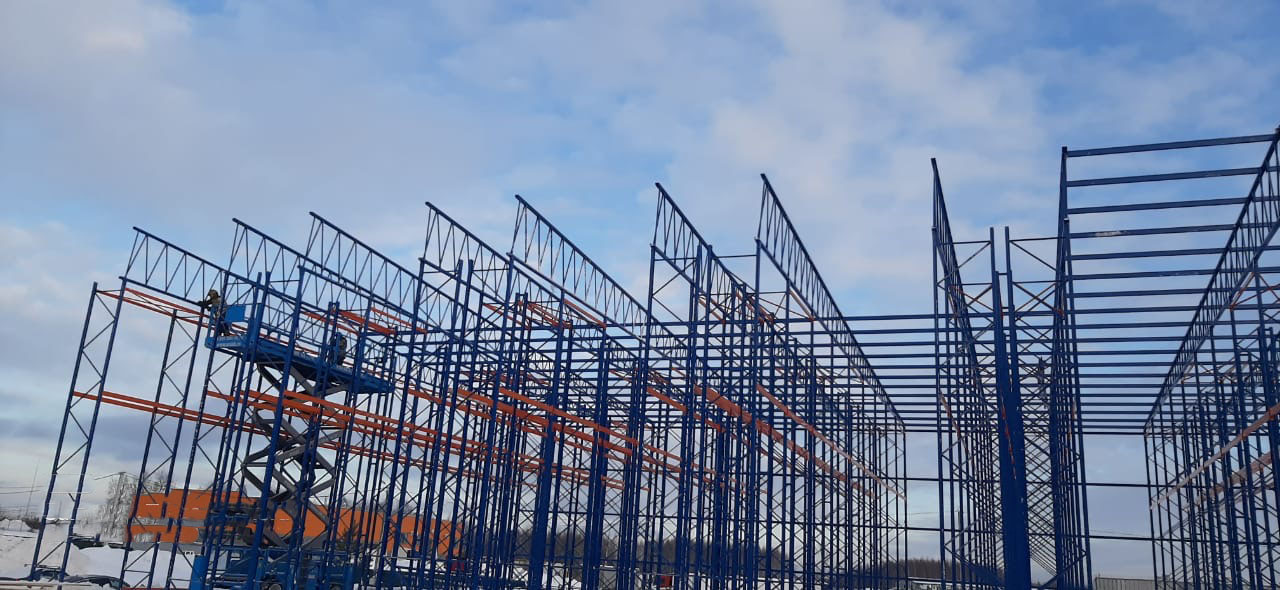 Выполнение работ по сборке самонесущего склада