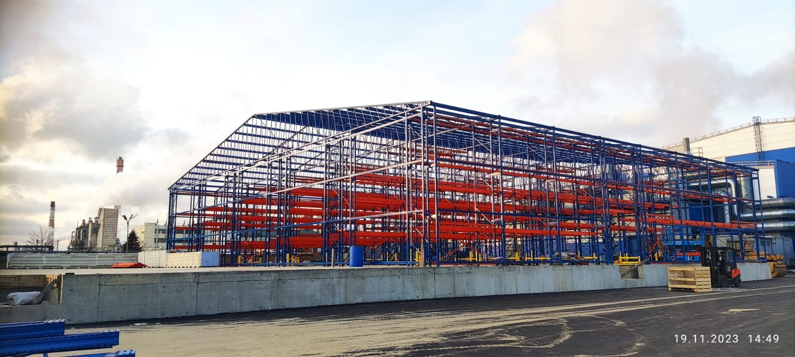 Строительство самонесущего склада в Московской области