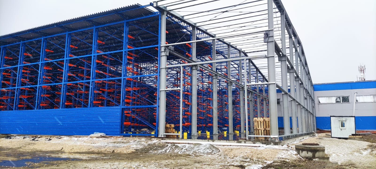 Строительство тамбура из ЛСТК для самонесущего склада