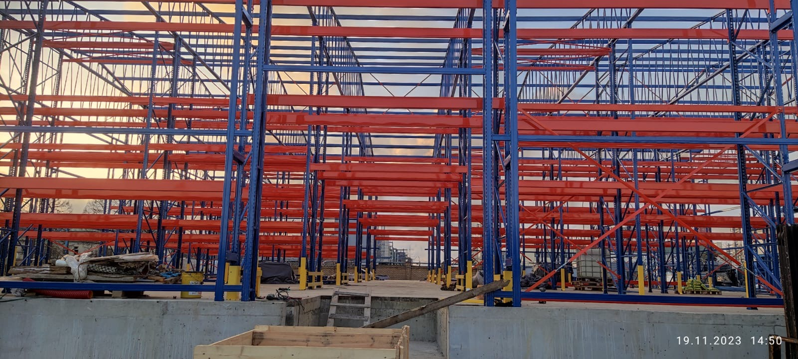 Выставление каркаса снс склада