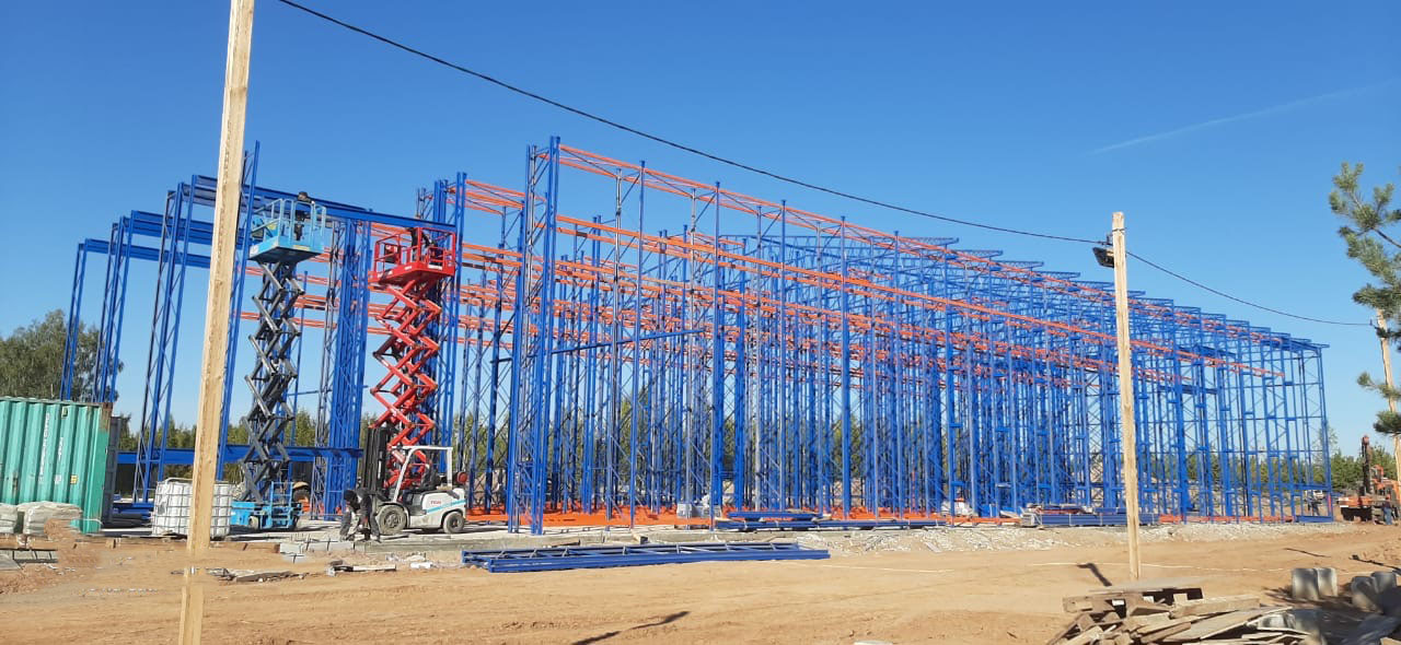 Быстровозводимый склад процесс сборки