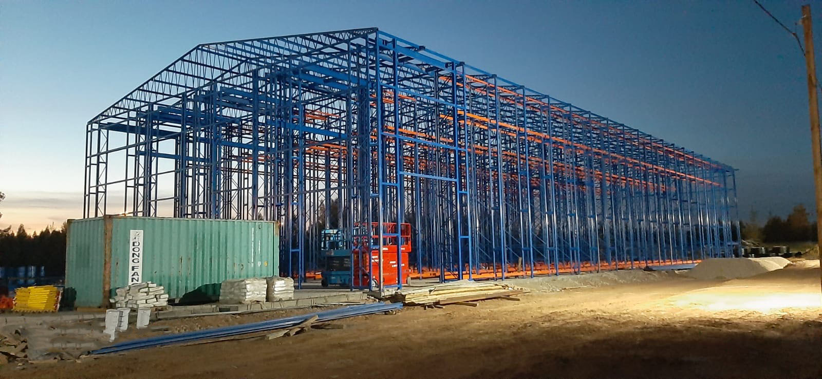 Строительство самонесущего склада в Казани