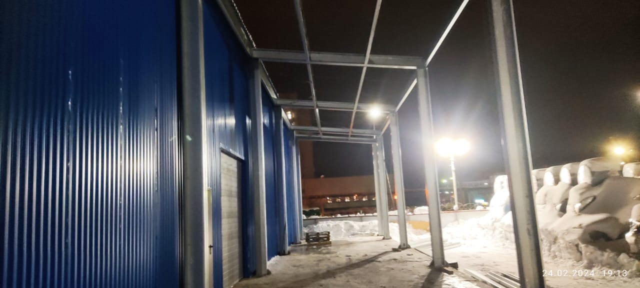 Строительство тамбура из ЛСТК