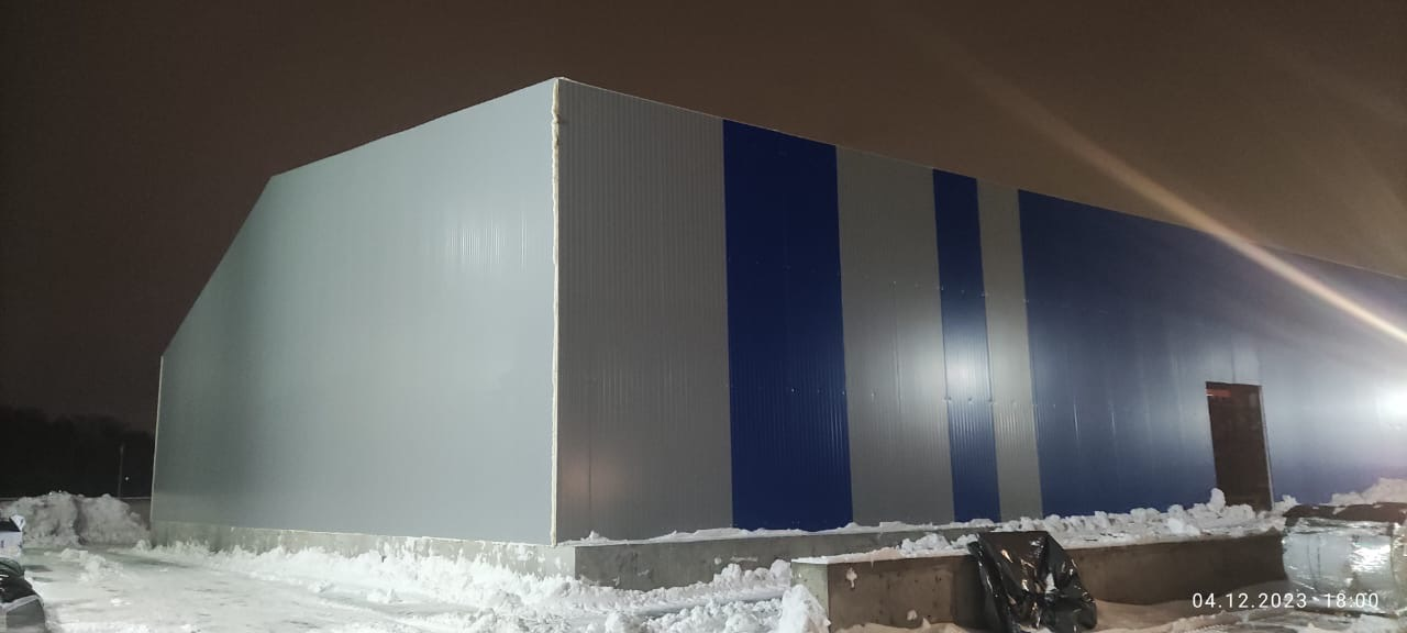 Строительство самонесущего склада комбинированного исполнения в Татарстане