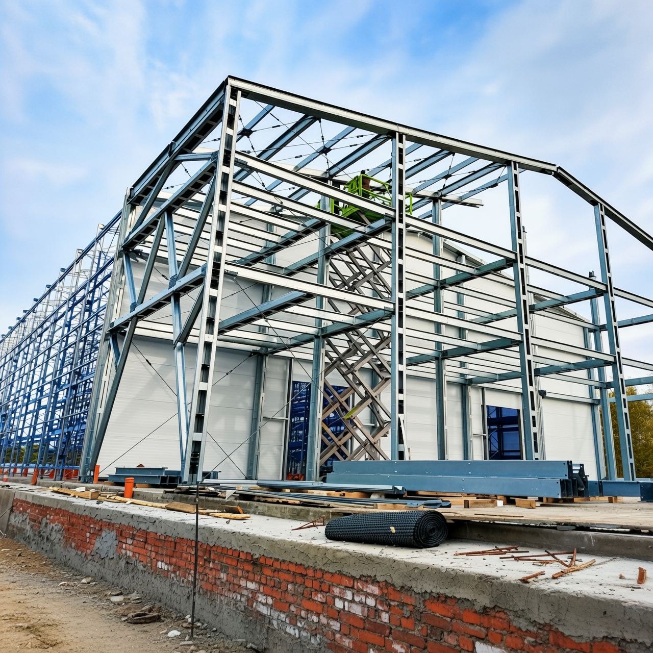 Монтаж склада из ЛСТК